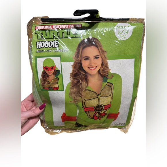 NICKELODEON NIB TEENAGE MUTANT NINJA TURTLES HOODIE W S/M FITS UP TO A US SIZE 8 - Picture 1 of 2